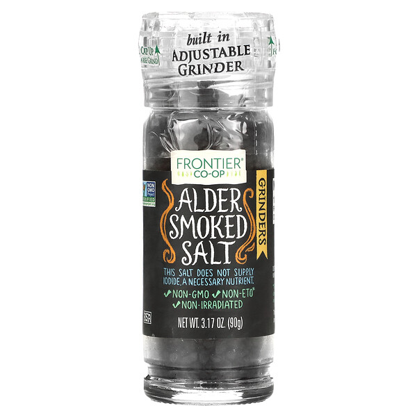 Копченая соль из ольхи, Измельчитель соли для гурманов, 90 г (3,17 унции) Frontier Co-op