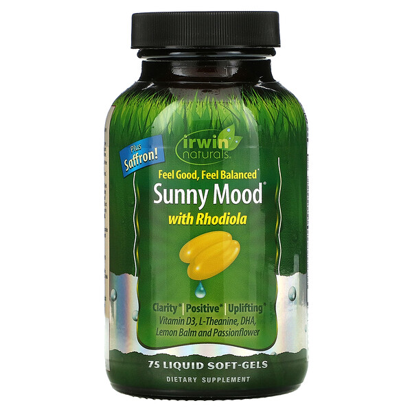 Sunny Mood с Родиолой - 75 жидких гелевых капсул - Irwin Naturals Irwin Naturals