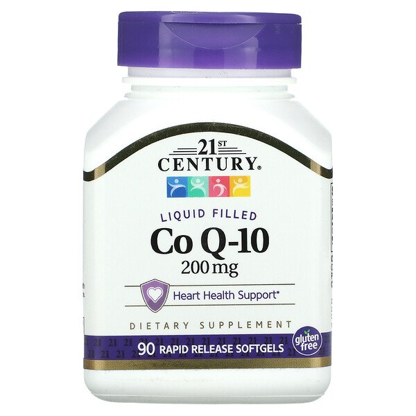 CoQ-10, Жидкая форма - 200 мг - 90 мягких капсул - 21st Century 21st Century