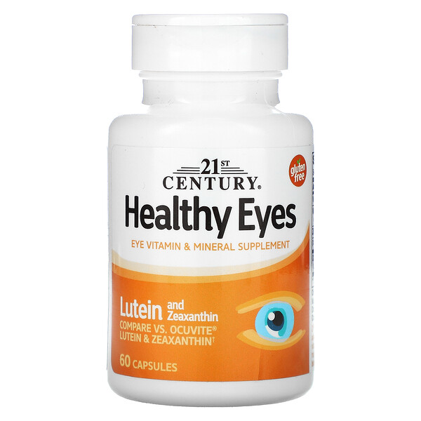 Healthy Eyes, Лютеин и зеаксантин, 60 капсул 21st Century
