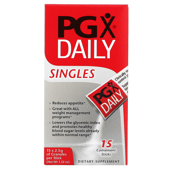 PGX Daily, Singles, 15 стиков, 2,5 г на стик Natural Factors