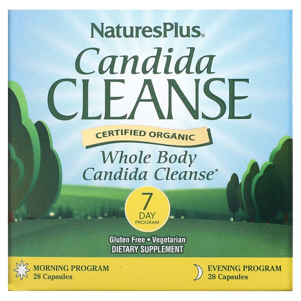 Candida Cleanse, 7 Day Program, 2 Bottles, 28 Capsules Each NaturesPlus