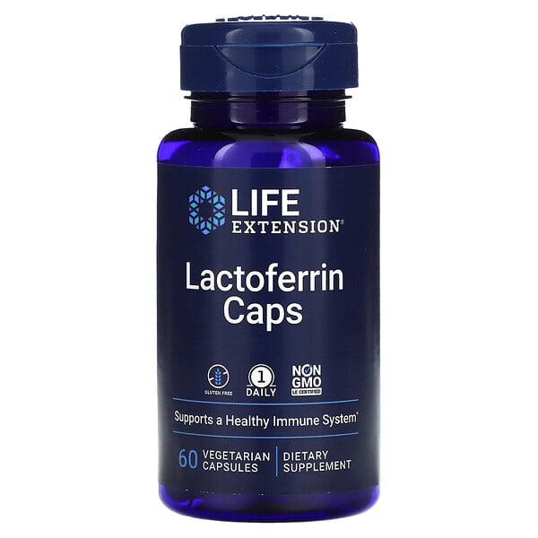 Лактоферрин в капсулах, 60 вегетарианских капсул Life Extension