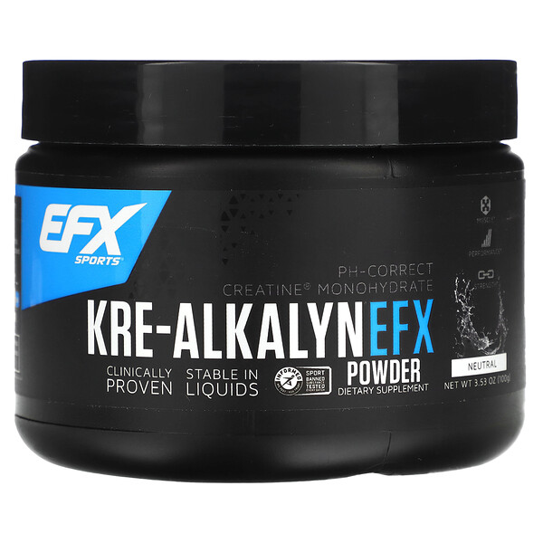 Kre-Alkalyn Powder, до и после тренировки, 100 г EFX Sports