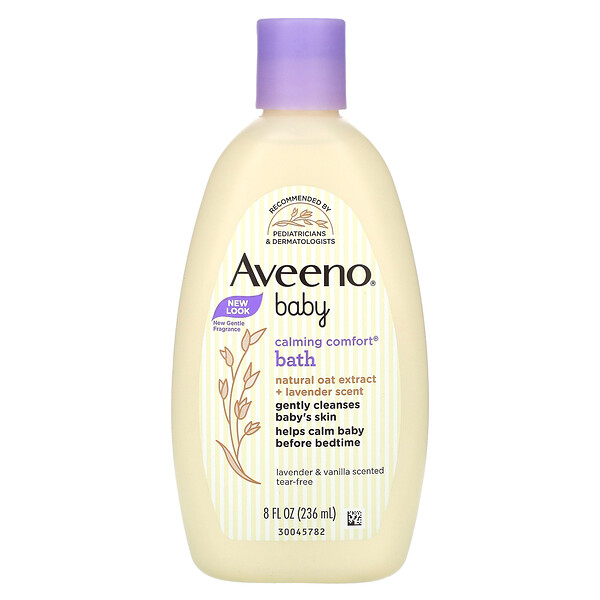 Baby, Успокаивающая комфортная ванна, лаванда и ваниль, 8 жидких унций (236 мл) Aveeno
