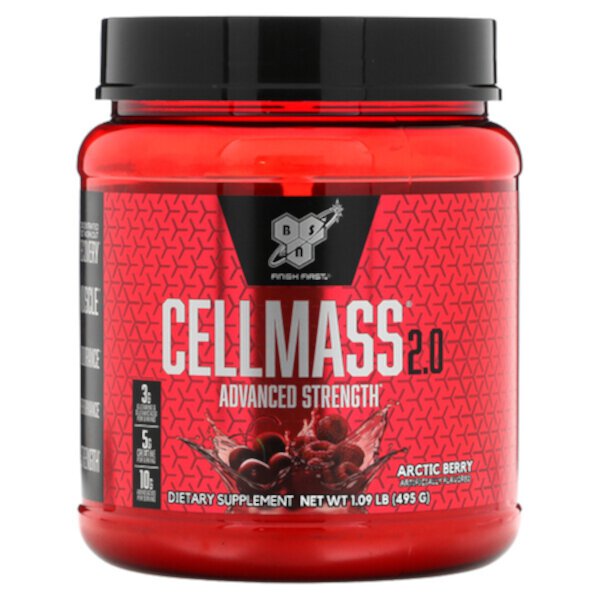 Cellmass 2.0, Advanced Strength, после тренировки, арктическая ягода, 1,09 фунта (495 г) BSN