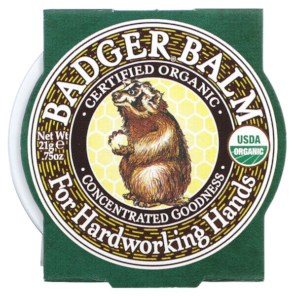 Бальзам Badger, для трудолюбивых рук, 0,75 унции (21 г) Badger Basket