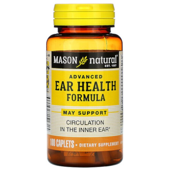 Усовершенствованная формула для здоровья ушей, 100 капсул Mason Natural