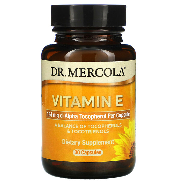 Витамин Е, 30 капсул Dr. Mercola