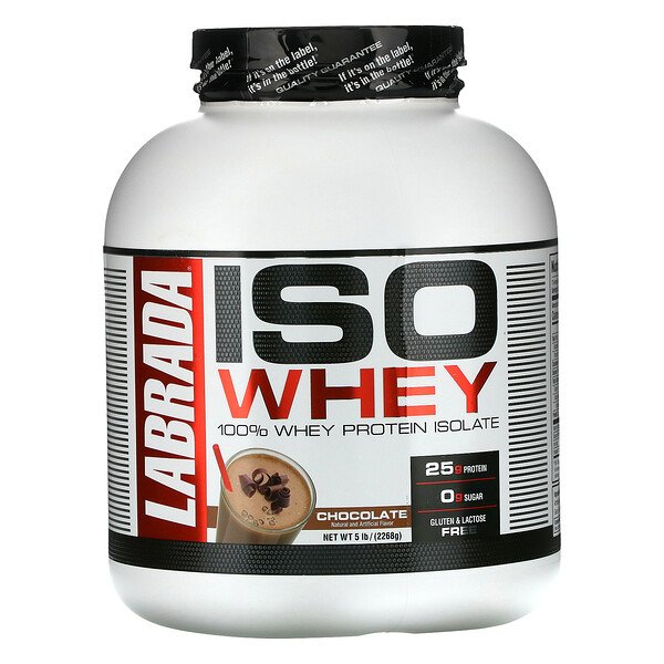 ISO Whey, 100% изолят сывороточного протеина, шоколад, 5 фунтов (2268 г) Labrada Nutrition