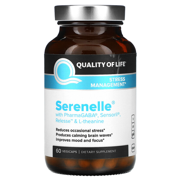 Serenelle, Управление стрессом, 60 растительных капсул Quality of Life Labs