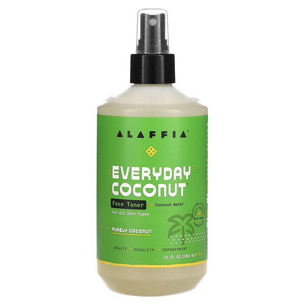 Everyday Coconut, Тоник для лица, чистый кокос, 12 жидких унций (354 мл) Alaffia