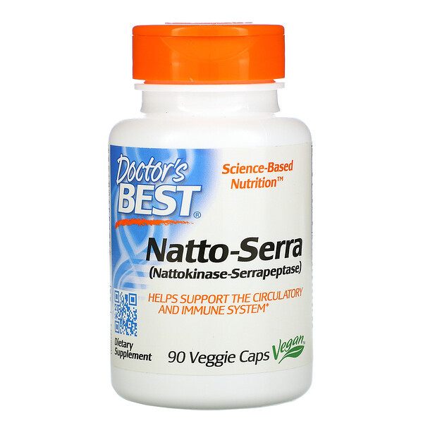 Natto-Serra, 90 растительных капсул Doctor's Best