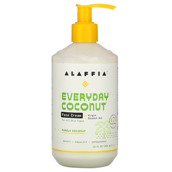 Everyday Coconut, Крем для лица, чистый кокос, 12 жидких унций (354 мл) Alaffia