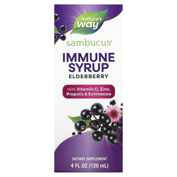 Sambucus Immune Syrup, 4 fl oz (Жидкие унции) (120 ml) Nature's Way