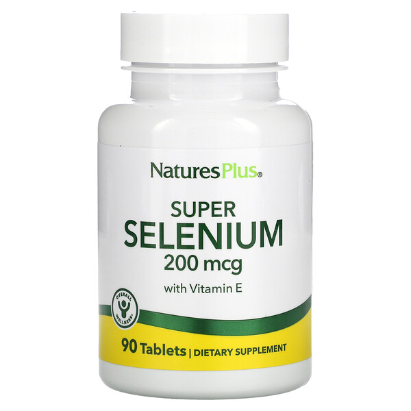 Супер Селен с Витамином Е - 200 мкг - 90 таблеток - NaturesPlus NaturesPlus
