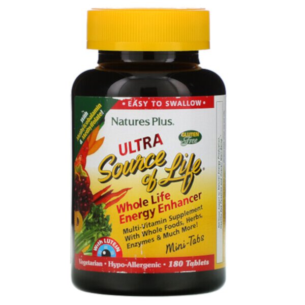 Ultra Source of Life, Whole Life Energy Enhancer, 180 таблеток NaturesPlus