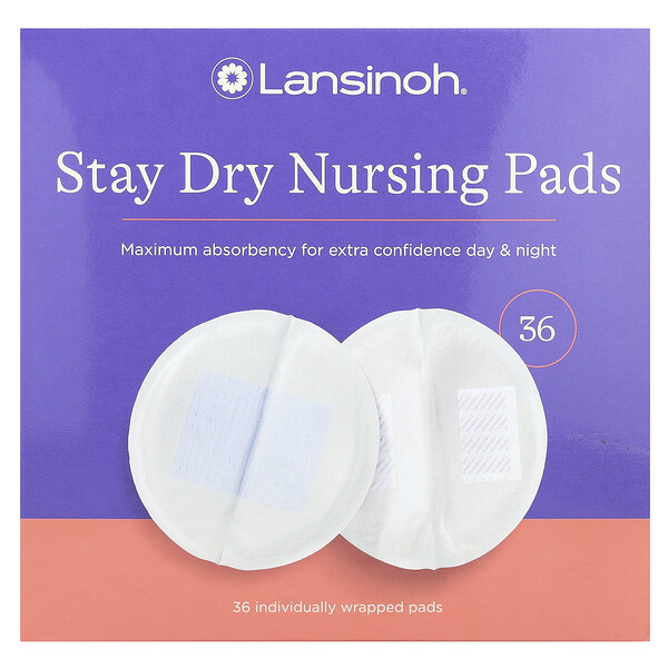 Вкладыши для груди Lansinoh Stay Dry Nursing Pads, 36 шт. Lansinoh