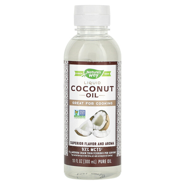 Жидкое кокосовое масло, 10 жидких унций (300 мл) Nature's Way