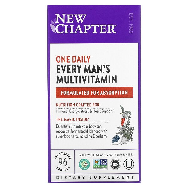 Мультивитамины для каждого мужчины, 96 вегетарианских таблеток New Chapter