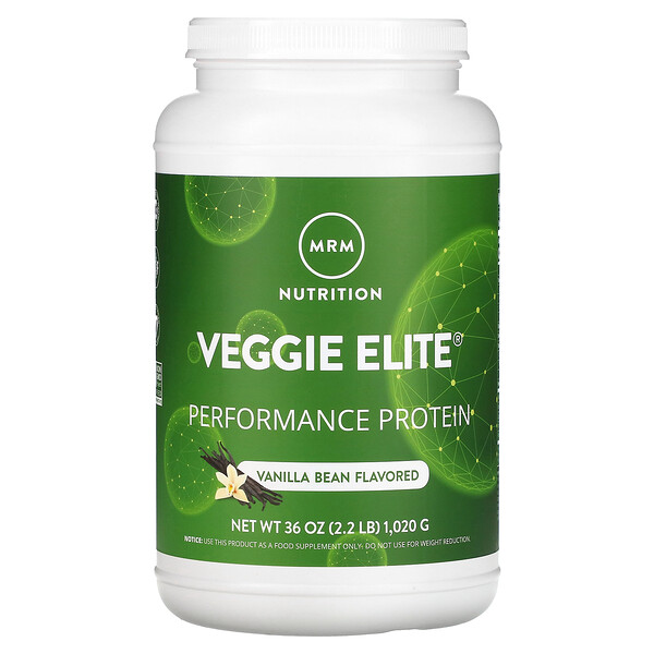 Veggie Elite, Ваниль - 1020 г - MRM - Растительный Протеин MRM