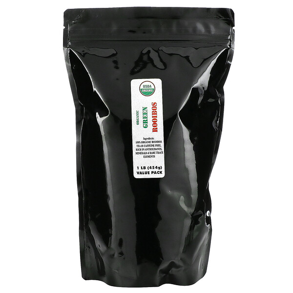Органический зеленый ройбуш, без кофеина, 1 фунт (454 г) J&R Port Trading Co.