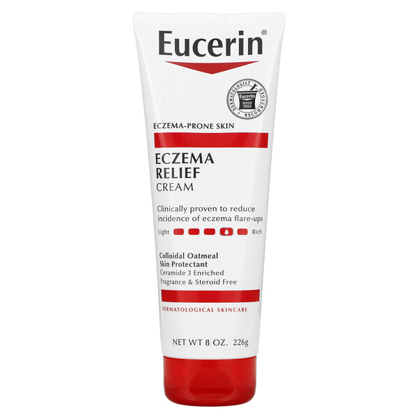 Крем для тела против экземы, без запаха, 8,0 унций (226 г) Eucerin