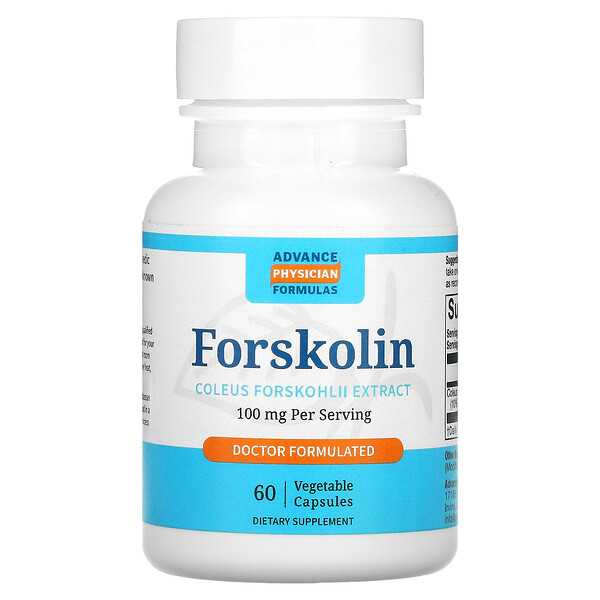 Форсколин, экстракт Coleus Forskohlii, 100 мг, 60 растительных капсул Advance Physician Formulas
