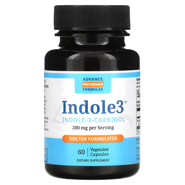 Индол-3-карбинол, 200 мг, 60 растительных капсул Advance Physician Formulas, Inc.