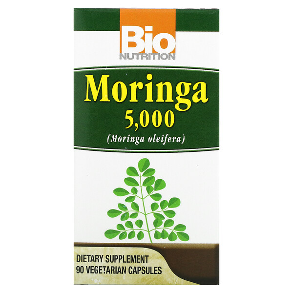 Moringa 5,000, 90 растительных капсул Bio Nutrition