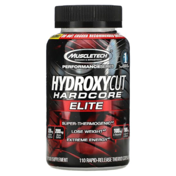Hardcore Elite, 110 быстродействующих термокапсул Hydroxycut