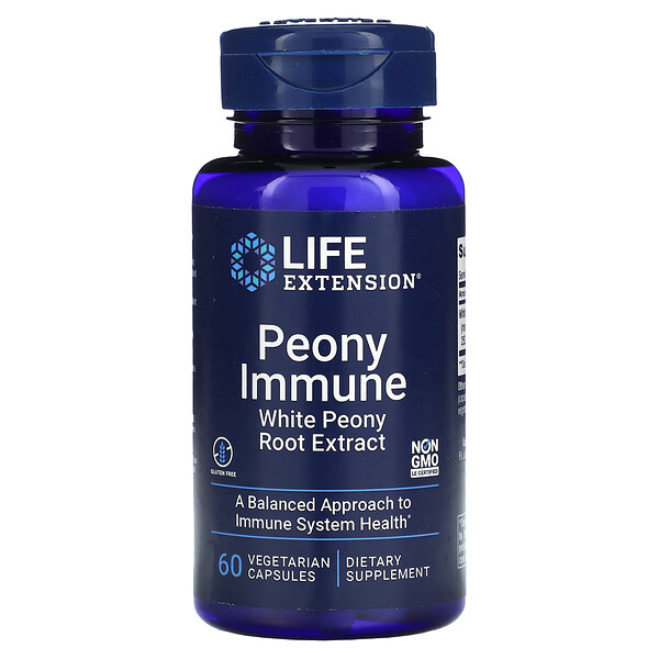 Peony Immune, 60 Vegetarian Capsules (Вегетарианские капсулы) Life Extension