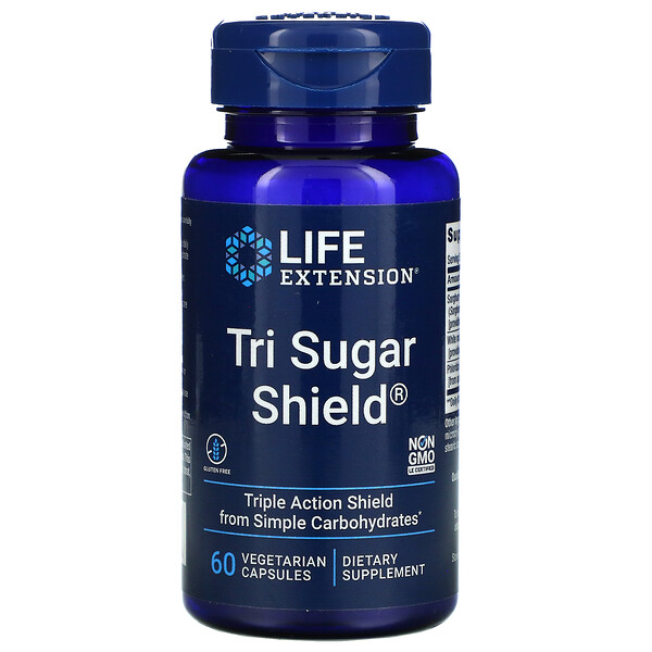 Tri Sugar Shield, 60 вегетарианских капсул Life Extension