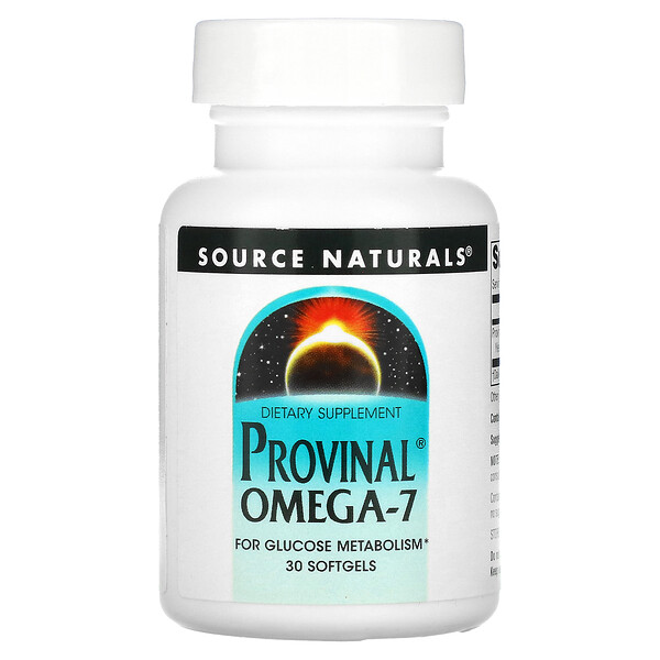 Provinal Omega-7, 30 мягких капсул Source Naturals