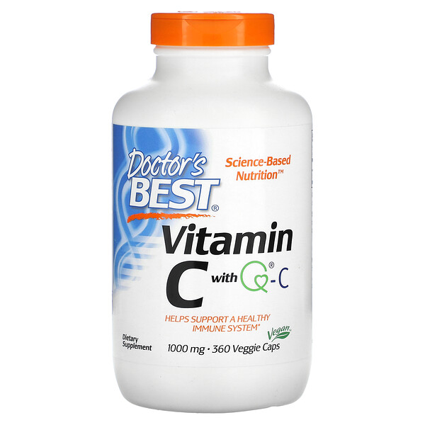 Витамин C с Q-C, 1000 мг, 360 вегетарианских капсул - Doctor's Best Doctor's Best
