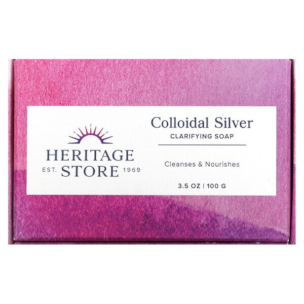 Коллоидное серебряное мыло, 3,5 унции (100 г) Heritage Store