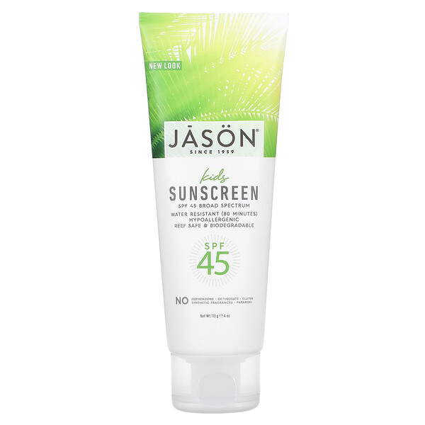 Солнцезащитный крем для детей, SPF 45, 4 унции (113 г) JASON