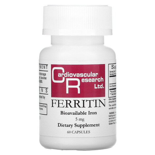 Ферритин, 5 мг, 60 капсул Cardiovascular Research