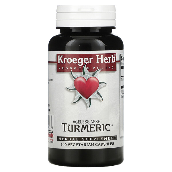 Куркума - 100 вегетарианских капсул - Kroeger Herb Co Kroeger Herb Co