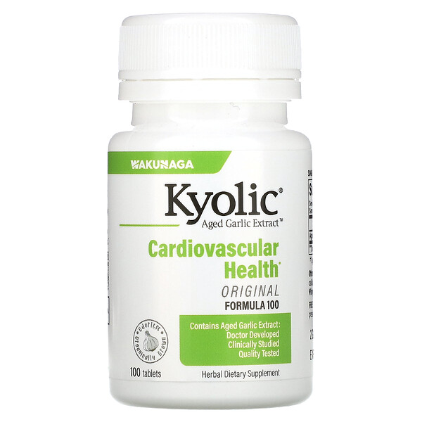 Экстракт выдержанного чеснока, для сердечно-сосудистой системы, формула 100, 100 таблеток Kyolic