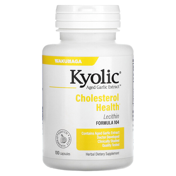 Выдержанный Экстракт Чеснока с Лецитином, Здоровье Холестерина, 100 капсул - Kyolic Kyolic