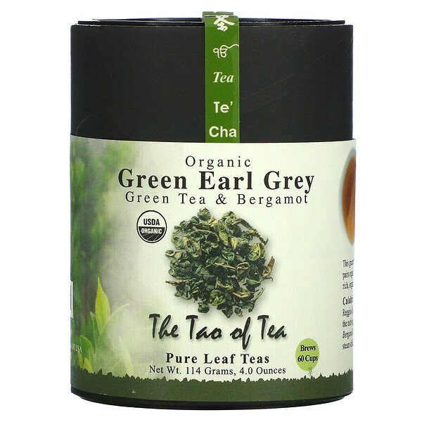 Органический зеленый чай и бергамот, Зеленый Эрл Грей, 4 унции (114 г) The Tao of Tea