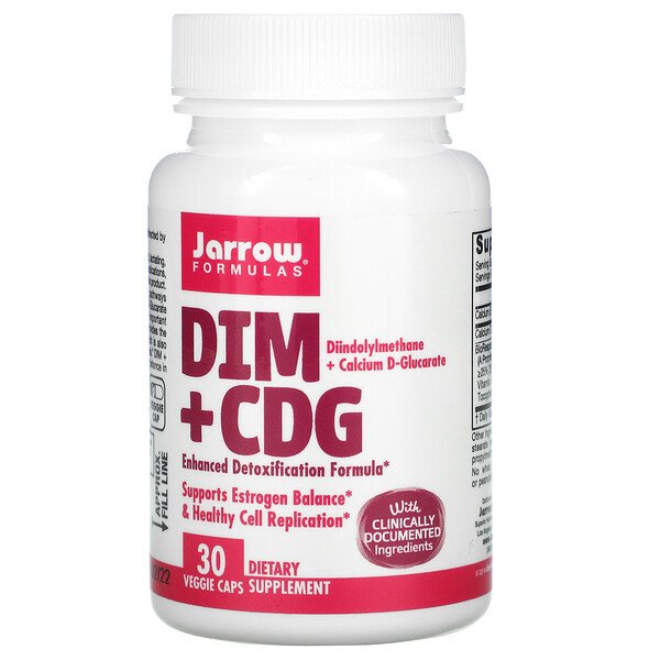 DIM + CDG, Формула улучшенной детоксикации, 30 растительных капсул Jarrow Formulas