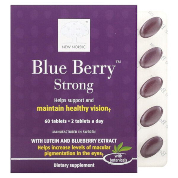 Blue Berry Strong, 60 таблеток New Nordic
