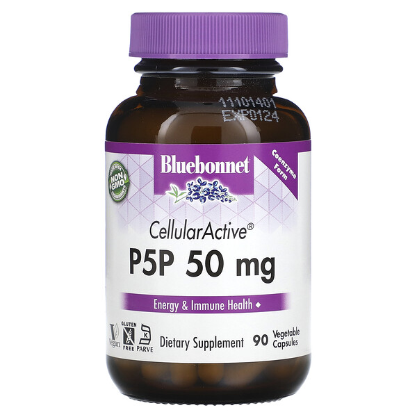 CellularActive P-5-P, 50 мг - 90 растительных капсул - Bluebonnet Nutrition Bluebonnet Nutrition