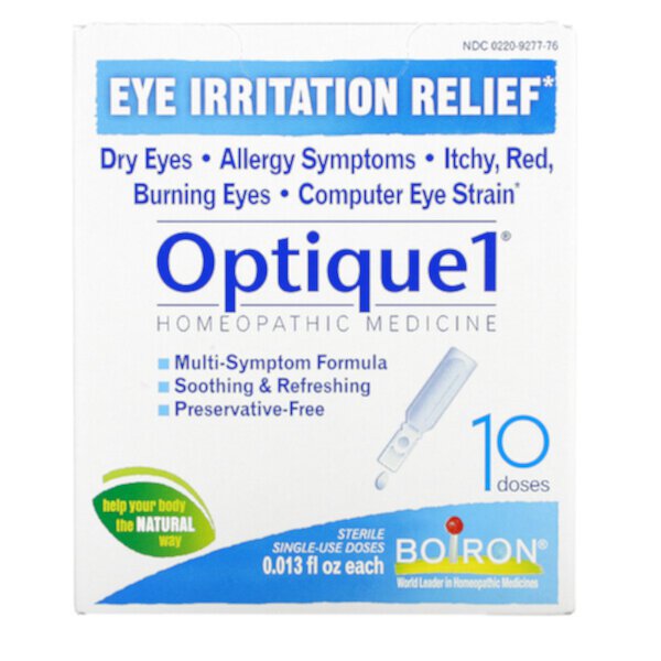 Optique1, Средство от раздражения глаз, 10 доз по 0,013 жидких унций каждая Boiron