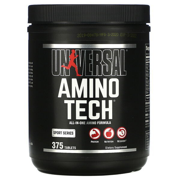 Amino Tech, Универсальная формула аминокислот, 375 таблеток Universal Nutrition