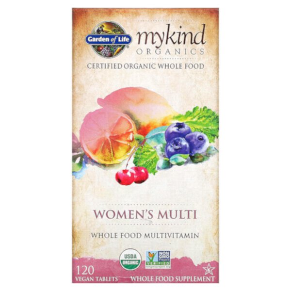 MyKind Organics, Мультивитамины для женщин, 120 веганских таблеток Garden of Life
