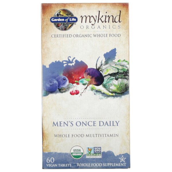 MyKind Organics, для мужчин, один раз в день, 60 веганских таблеток Garden of Life