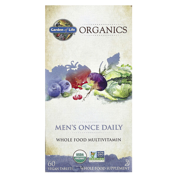 MyKind Organics, Мужской мультивитамин на каждый день - 60 веганских таблеток - Garden of Life Garden of Life